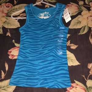 🎀XS blue tank top